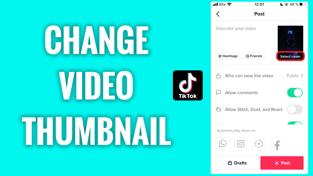 How To Change TikTok Video Thumbnail FreewaySocial