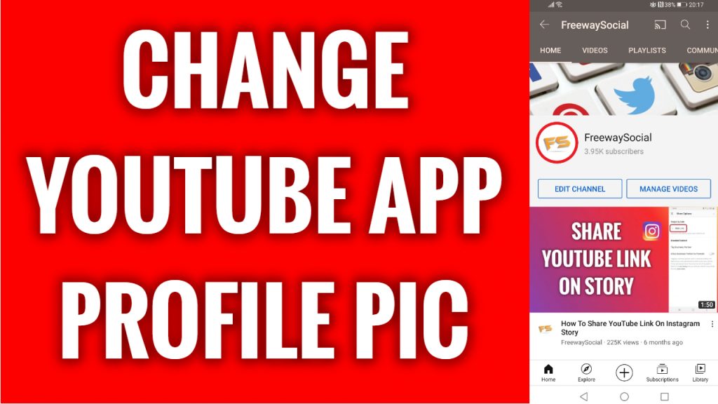 How To Change YouTube App Profile Picture FreewaySocial